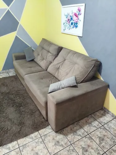 Sofá retrátil 4 lugares 2,54 m