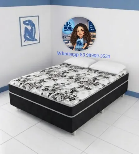 Super promoção cama box casal nova direto de fábrica com dois travesseiros de brinde.