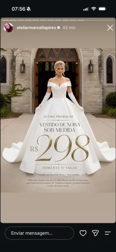 Vestido de noiva ombro a ombro