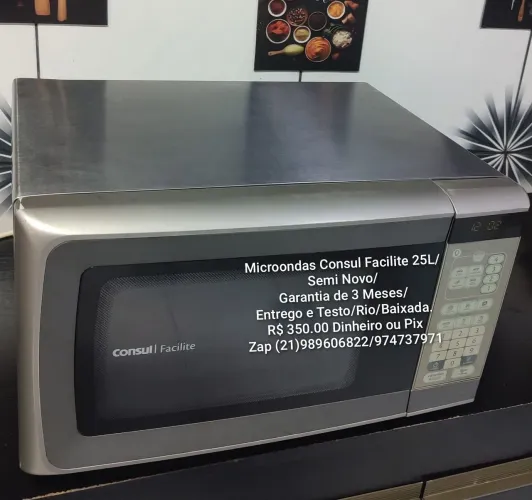 Microondas Brastemp inox 25 litros, entrego.