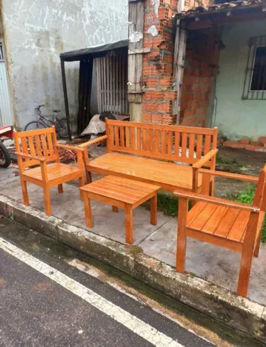 VENDO JOGO DE VARANDA TODO DE ANGELIM PEDRA