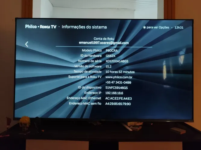 Fast Smart TV Philco 60 polegadas borda infinita.