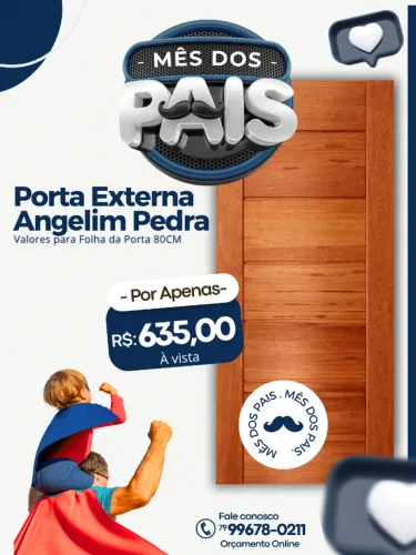Porta Externa Maciça Angelim Pedra