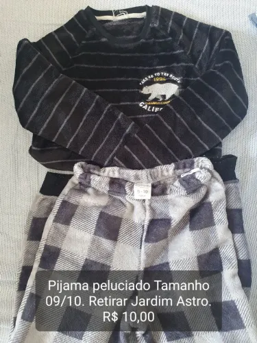 Pijama Peluciado menino Tamanho 09/10