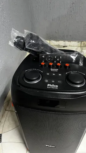 Caixa de som philco extreme 1200w 2 microfones pcx6900 bivolt