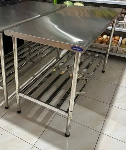 Mesa 100% inox 1,50m imeca resistente