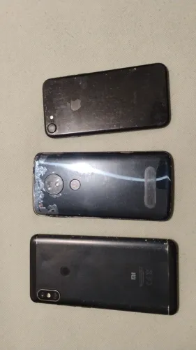 Celular iPhone Redmi e Moto G6 sucata 