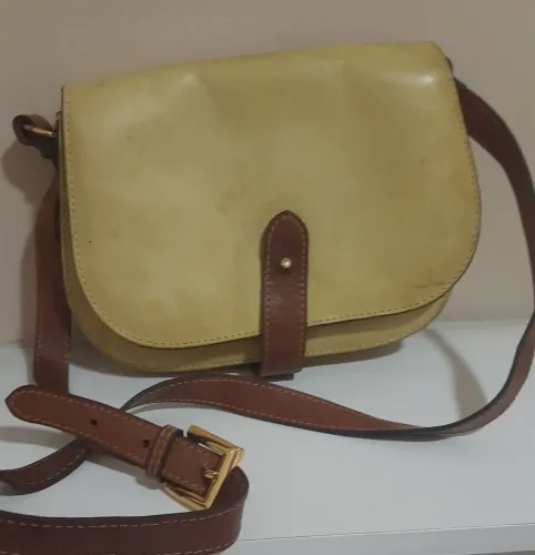 Bolsa transversal, couro legítimo, usado