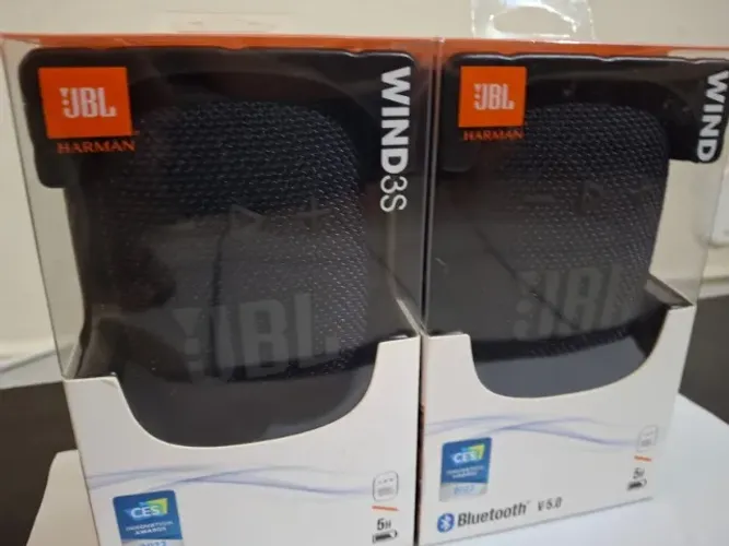 Caixa JBL Wind 3s portátil de bicicleta - Bluetooth 5.0 cor preta
