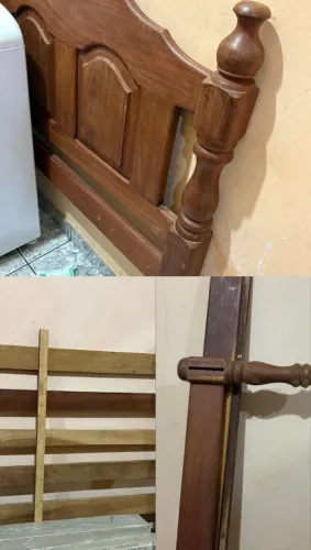 Cama casal torneada