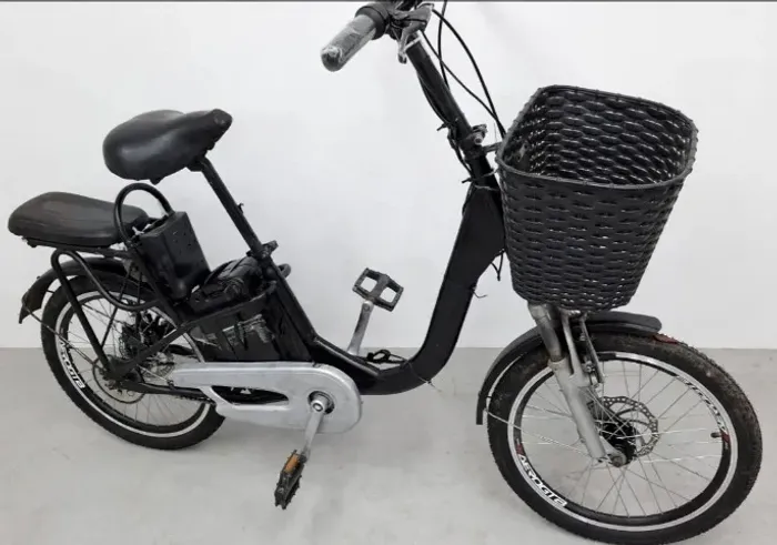 Bicicleta Elétrica Retrô Aro 24 - Motor 25- Freio a Disco Duplo - Roda Aero GTB