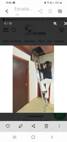 escada para sótão sem uso