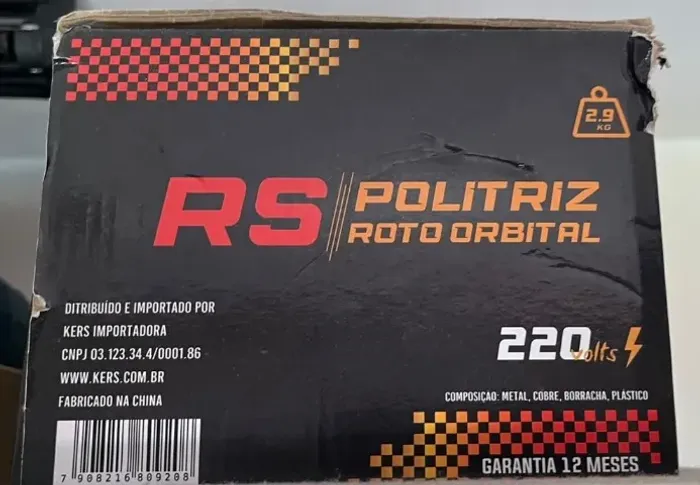 Politriz Roto Orbital RS 15mm 900W 220V Kers + Kit Boinas