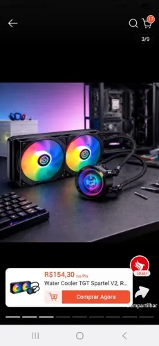 Water Cooler TGT SPARTEL V2, 240mm RGB NOVO NA CAIXA 
