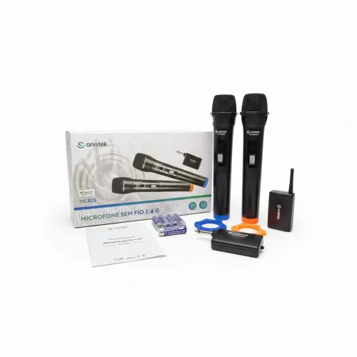 Microfone sem fio profissional - 2 unidades em 1 caixa - entrega grátis