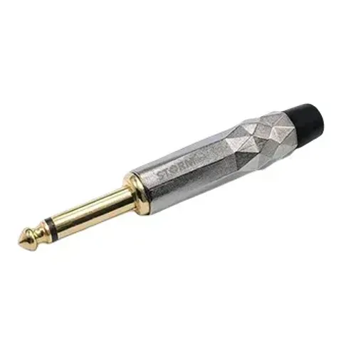 Plug P10 mono corpo metálico Prata Storm PGP0049