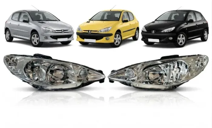 Par de Faróis Peugeot 206 (2001 a 2010) - Foco Duplo Lente Lisa