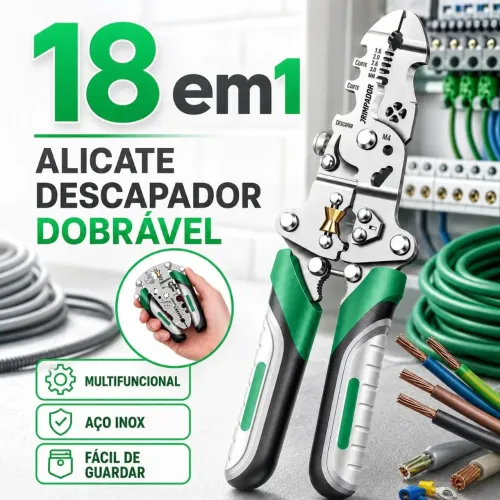 Alicate automático decapador de fios 18 em 1
