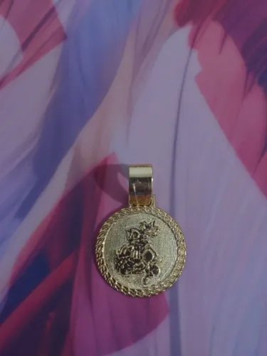 Pingente medalha 18k