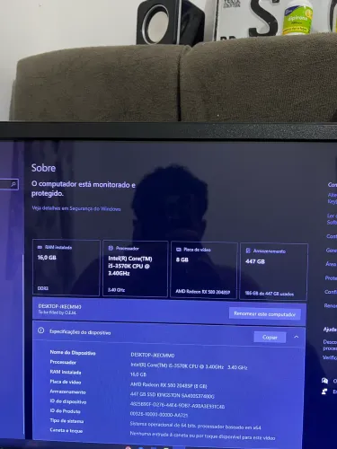 I5 - 16gb RAM - ssd 480gb - rx580 8gb