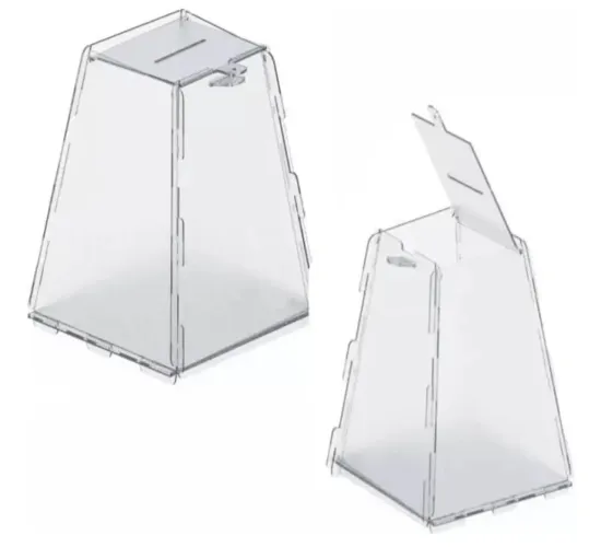 Urna transparente 21cm com 4mm