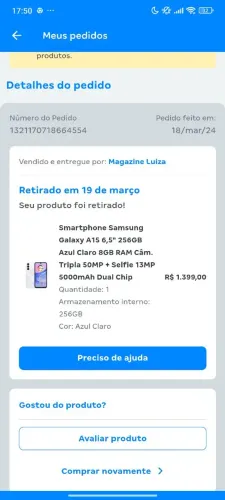Celular Samsung a15 