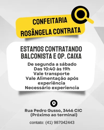 Vaga de atendente
