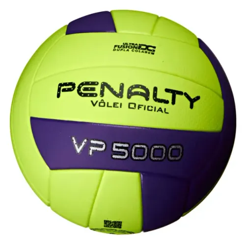 Bola de Vôlei Penalty VP 5000 Original Amarelo/Roxo - Pouco Uso