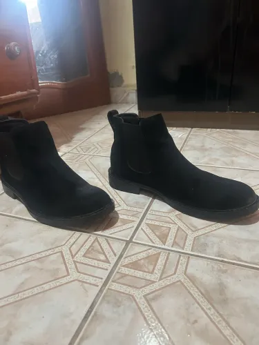 Bota masculina camurça preta 42