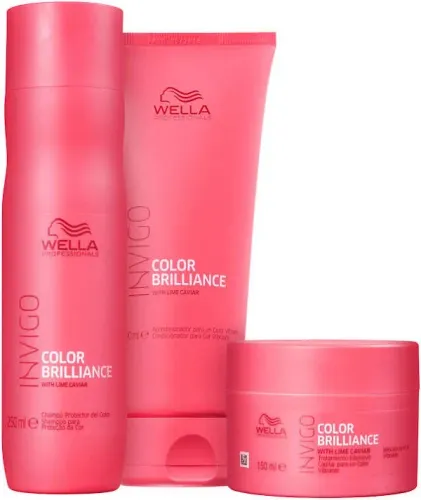Kit Wella Color Brilliance Shampoo Condicionador e Máscara Original