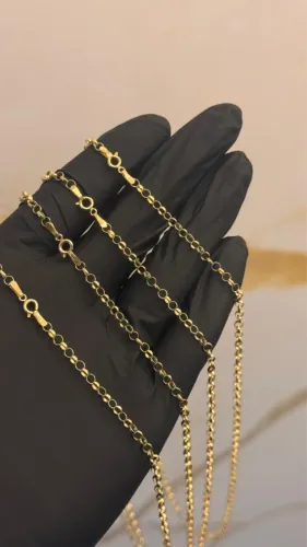 Cordão elo português em ouro 18k 