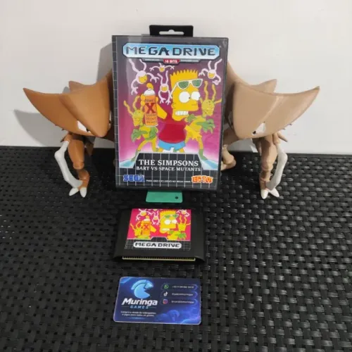 Bart vs Space Mutants - Legendas em pt br - Mega Drive - NOVO - repro - caixa de locadora