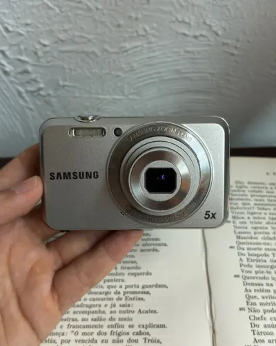 cybershot samsung es80 cinza completa - pronta pra uso!
