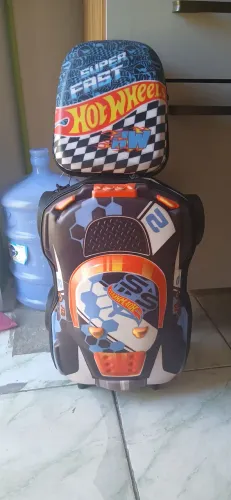MOCHILA ESCOLAR DE RODINHAS DA HOT WHEELS 