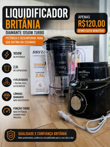 Liquidificador Britânia 1050w