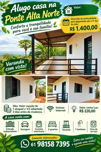 ALUGO CASA PONTE ALTA NORTE