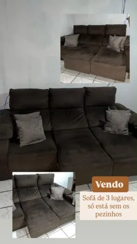 Sofá Retrátil Marrom