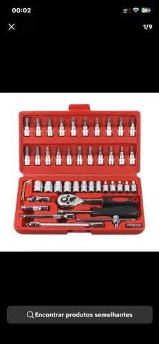 Kit de ferramentas 46/40 peças jogo de soquetes Chave catraca reversível com maleta