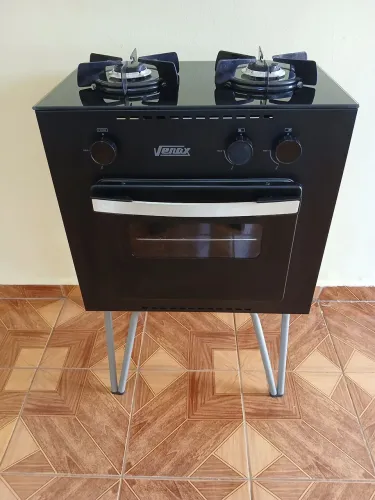 Fogão venax mini 2 bocas com forno