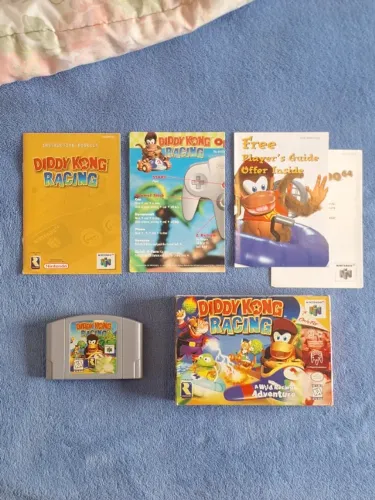 Diddy Kong Racing com Caixa e Manual - Nintendo 64 - Cartucho Ótimo estado p/ Colecionador