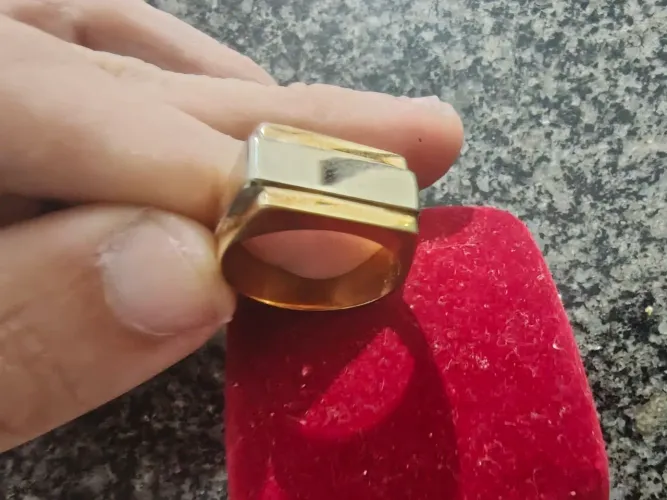 Anel ouro 18k + ouro branco