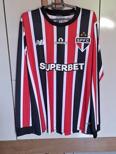 Camisa São Paulo Manga Longa New Balace 2025 Numero 7 Muller Tamanho M 52x70 Concervada