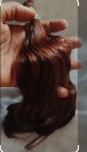 Cabelo ruivo acobreados natural brasileiro 30cm 26 gramas para franja ou topo
