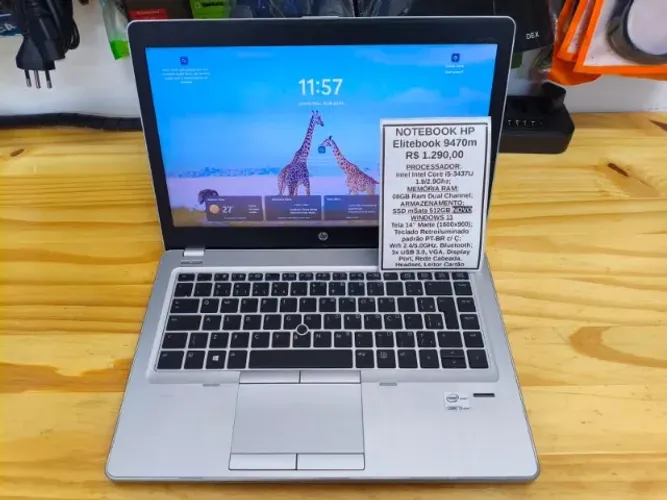 Notebook HP Intel Core i5 8GB SSD 512GB Carcaça em Metal Windows 11 USADO