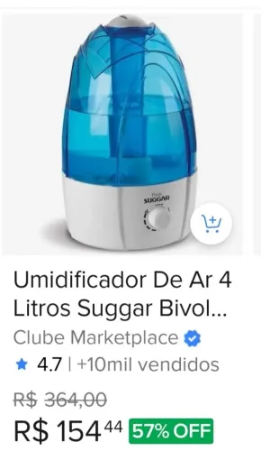 Vendo umificador de Ar 4 litros Suggar Bivol