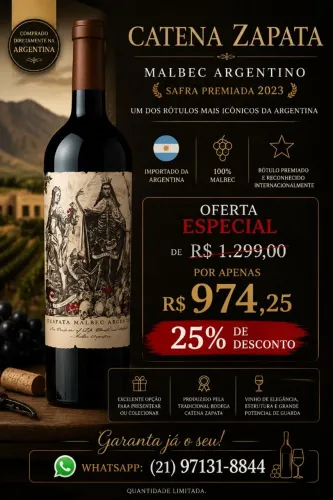 CATENA ZAPATA - SAFRA 2023 PREMIADA - MALBEC ARGENTINO