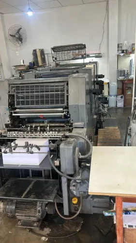 88 Heidelberg GTO 52 4 cores, ano 1981, molha direta, moletom somente no tomador. Rolaria