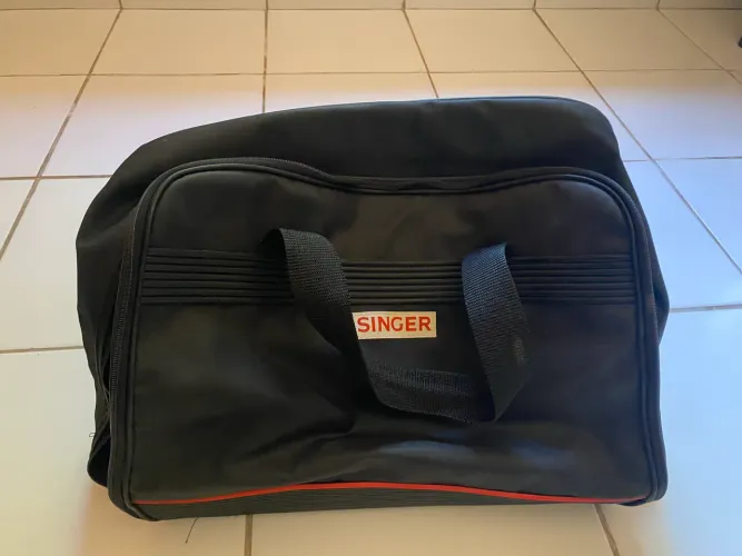 Maleta para máquina de costura singer original de lona