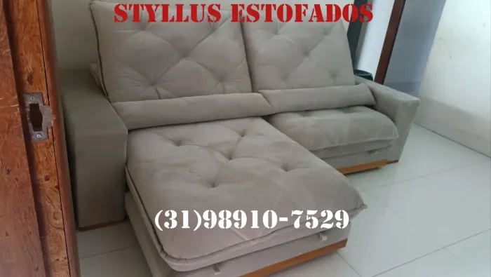 Sofá retrátil com molas ensacadas 