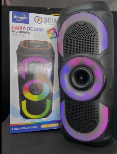 Caixa de som portátil e prática para todos os ambientes 